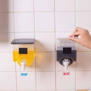 Wall-mounted oil and vinegar dispenser set  
