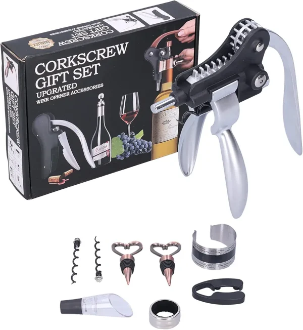 Corkscrew Wine Opener Kit Gift Set Box
