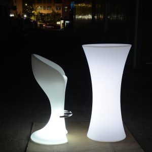 LED Bar Table & Two Chairs