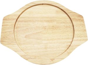 Image-3-1.jpeg Cast iron sizzling grill pan with dual handles and a wooden serving base