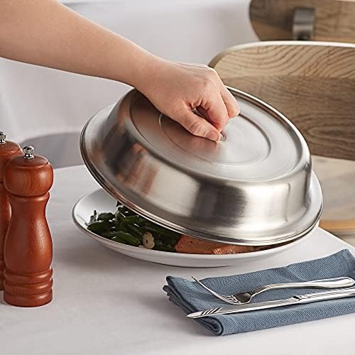 Stainless steel 10.5-inch plate cover or basin