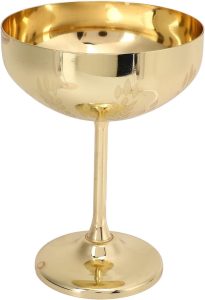 Metallic wine glass