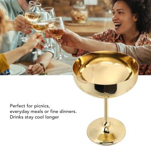 Metallic wine glass