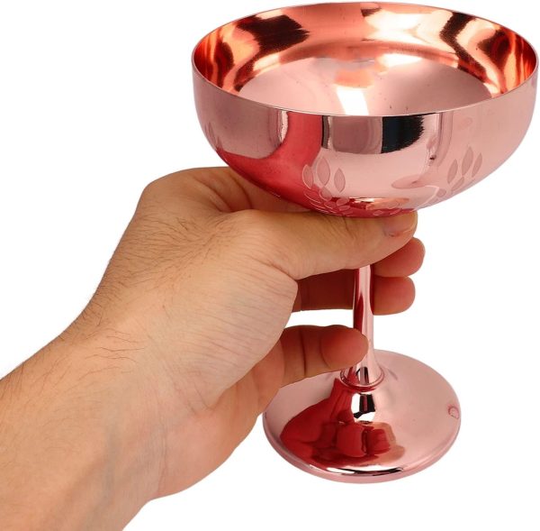 Metallic wine glass