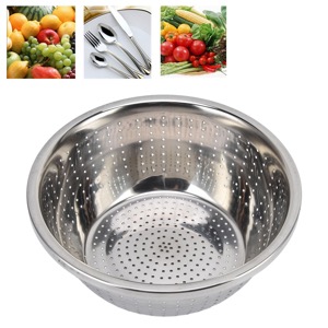Stainless Steel Multipurpose Colander / Vegetable Washing Basket / Strainer (34cm)