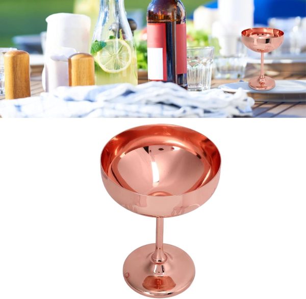 Metallic wine glass