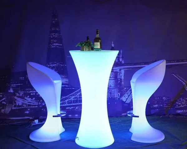 LED Bar Table & Two Chairs
